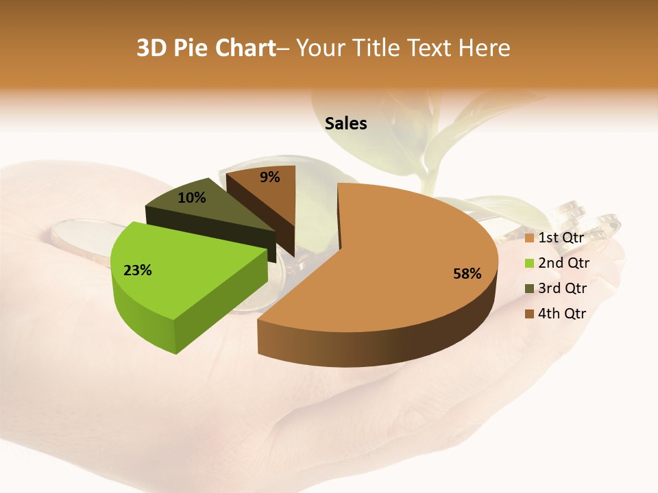 Golden Holding Monetary PowerPoint Template