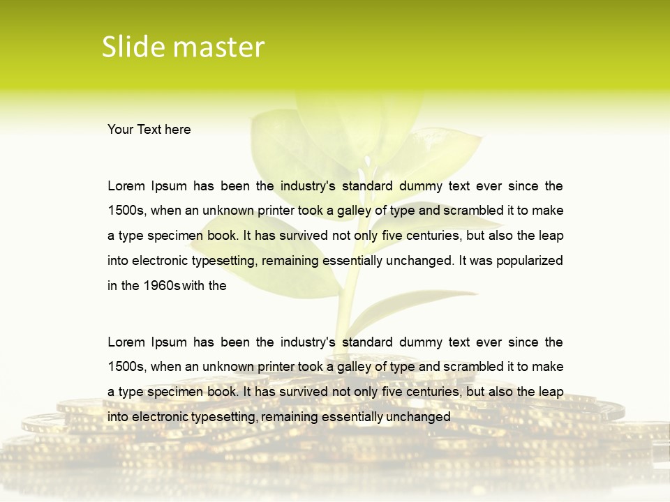 Home Metal Gold PowerPoint Template