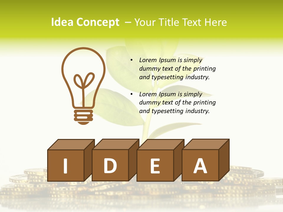 Home Metal Gold PowerPoint Template