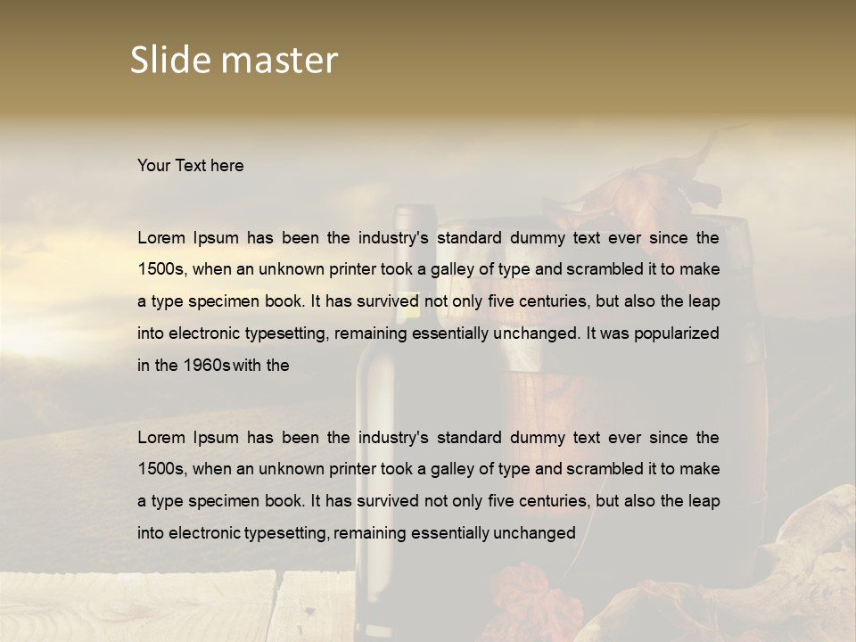 Vineyard Wooden Old Wood PowerPoint Template