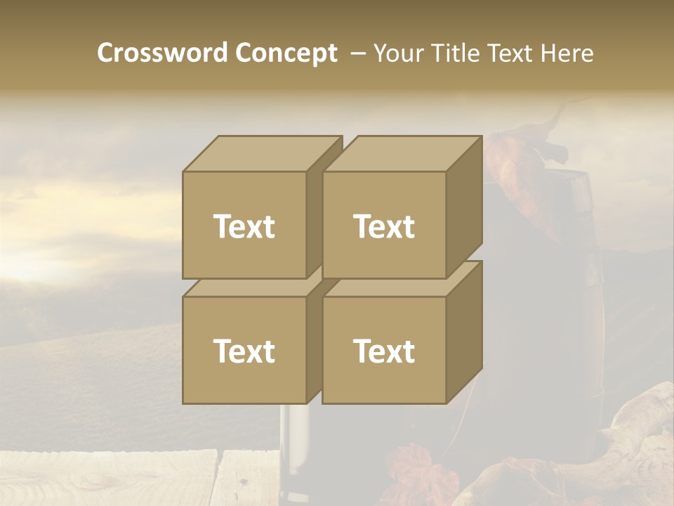 Vineyard Wooden Old Wood PowerPoint Template