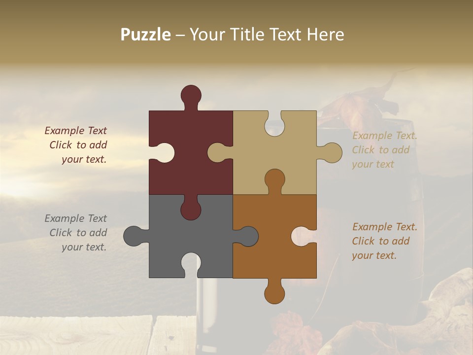 Vineyard Wooden Old Wood PowerPoint Template