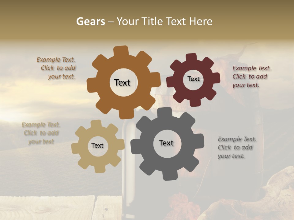 Vineyard Wooden Old Wood PowerPoint Template