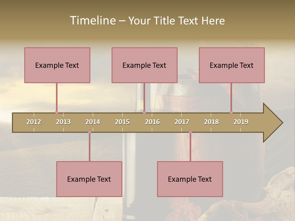 Vineyard Wooden Old Wood PowerPoint Template