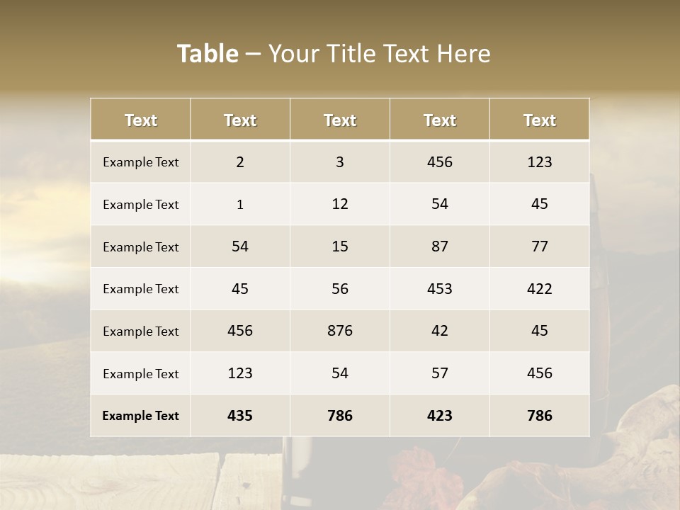 Vineyard Wooden Old Wood PowerPoint Template