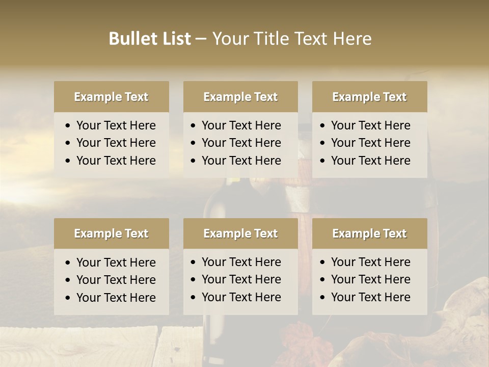 Vineyard Wooden Old Wood PowerPoint Template