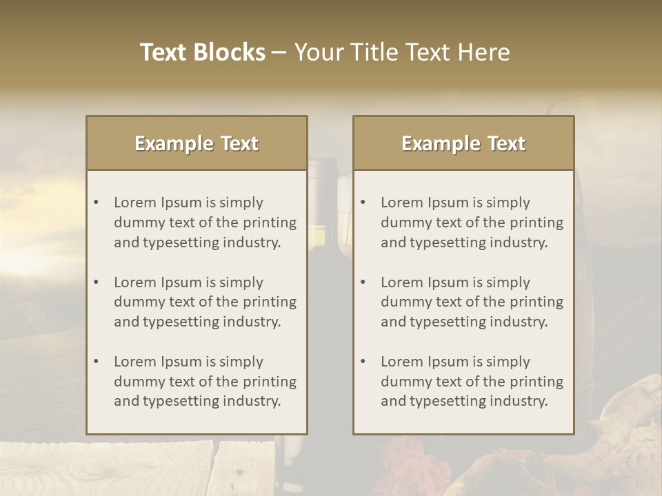 Vineyard Wooden Old Wood PowerPoint Template