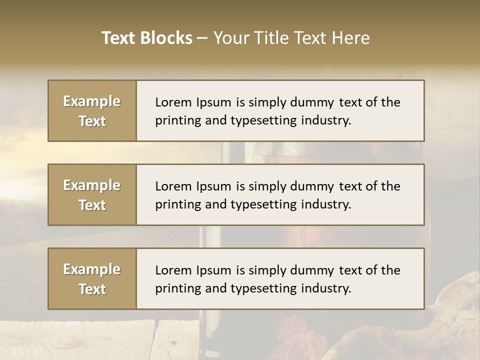 Vineyard Wooden Old Wood PowerPoint Template