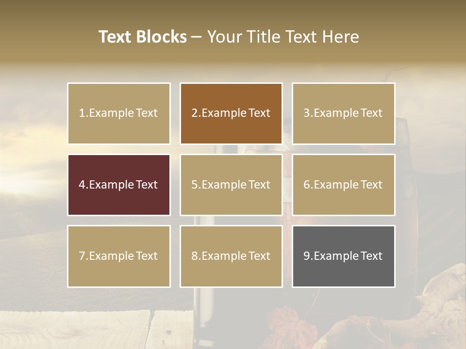 Vineyard Wooden Old Wood PowerPoint Template