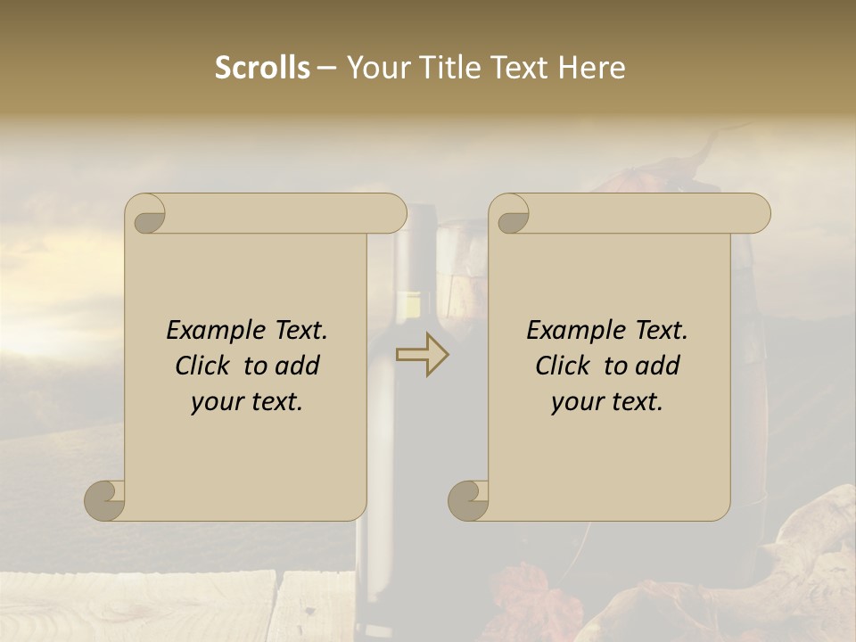 Vineyard Wooden Old Wood PowerPoint Template