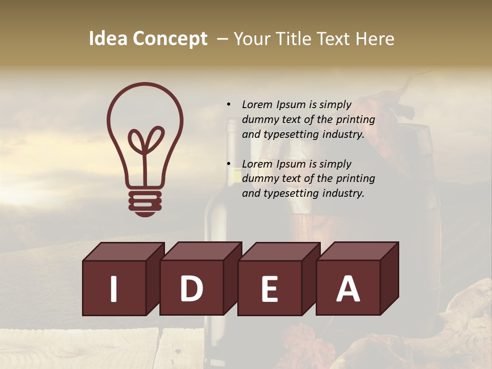 Vineyard Wooden Old Wood PowerPoint Template