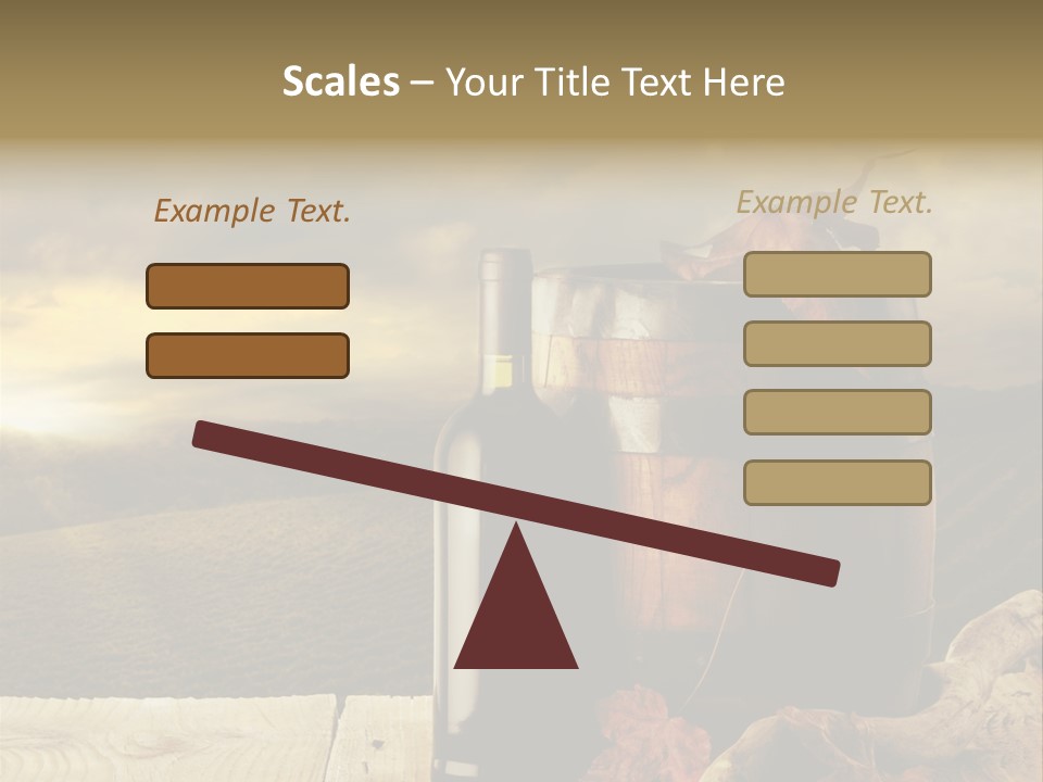 Vineyard Wooden Old Wood PowerPoint Template