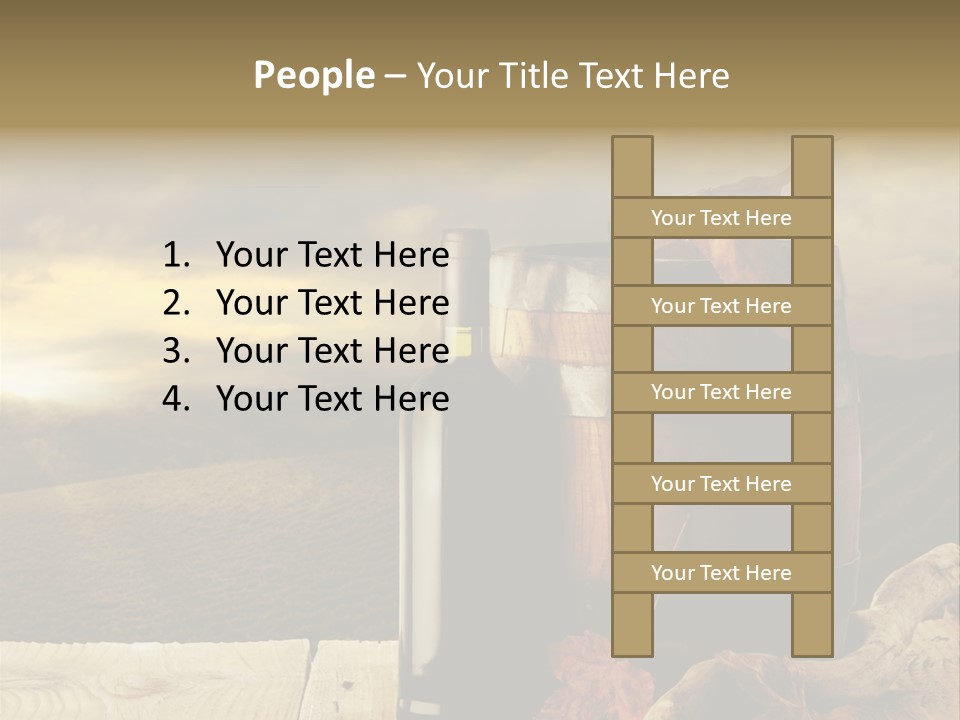 Vineyard Wooden Old Wood PowerPoint Template