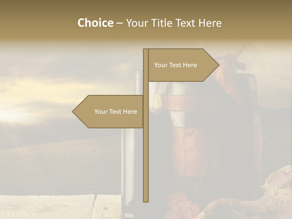 Vineyard Wooden Old Wood PowerPoint Template