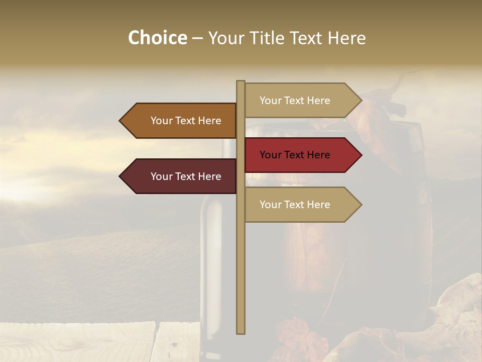 Vineyard Wooden Old Wood PowerPoint Template