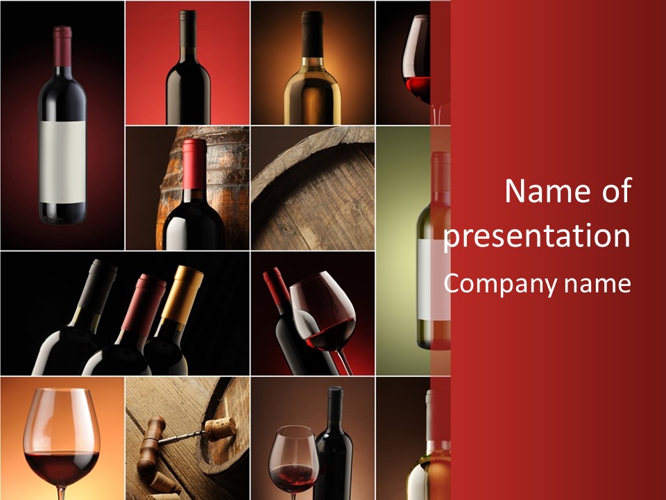 Cellar Red Wine Barrel PowerPoint Template