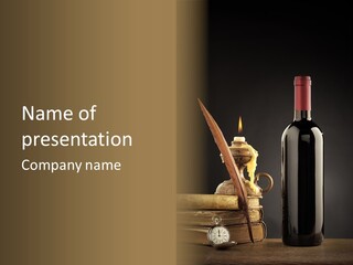 Merlot Books Dark Background PowerPoint Template