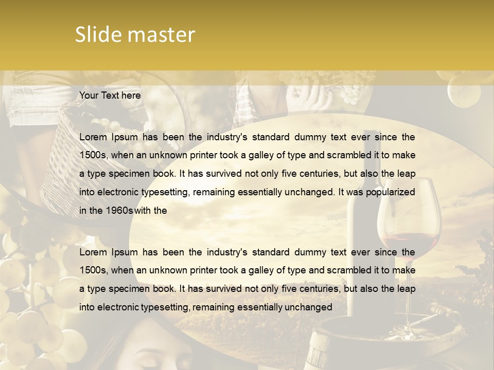 Peasant Red Wine Glass PowerPoint Template