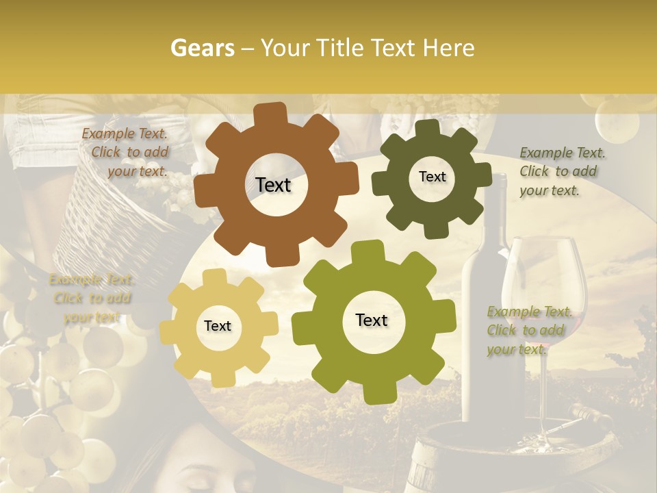 Peasant Red Wine Glass PowerPoint Template