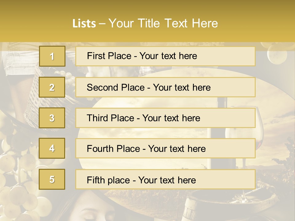 Peasant Red Wine Glass PowerPoint Template