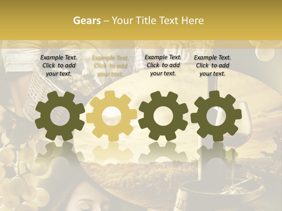 Peasant Red Wine Glass PowerPoint Template