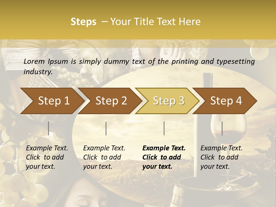 Peasant Red Wine Glass PowerPoint Template