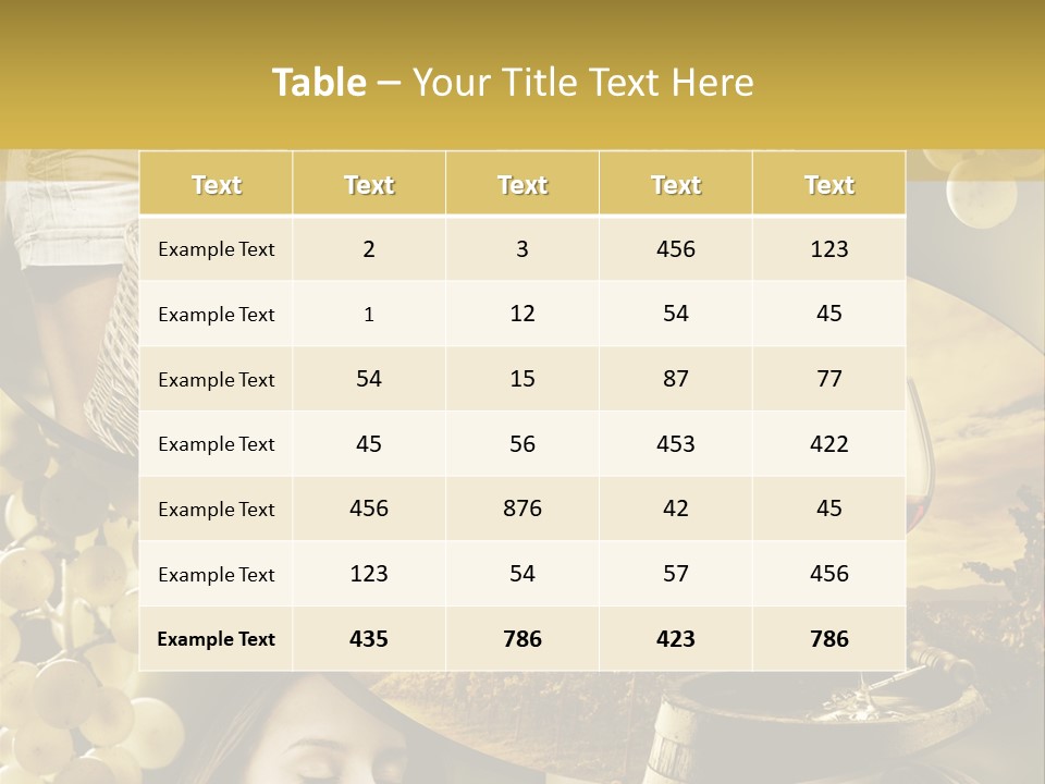 Peasant Red Wine Glass PowerPoint Template