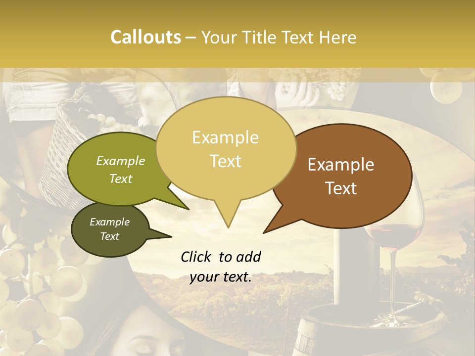 Peasant Red Wine Glass PowerPoint Template