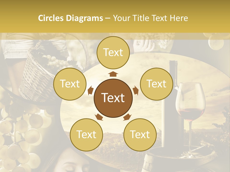 Peasant Red Wine Glass PowerPoint Template