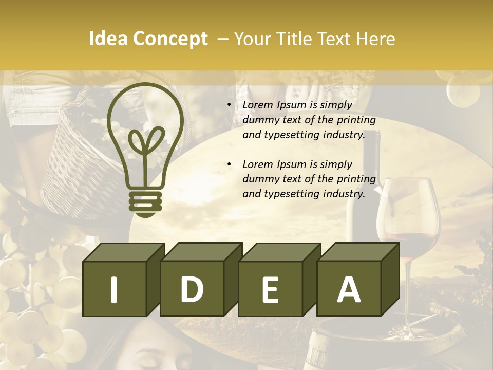 Peasant Red Wine Glass PowerPoint Template