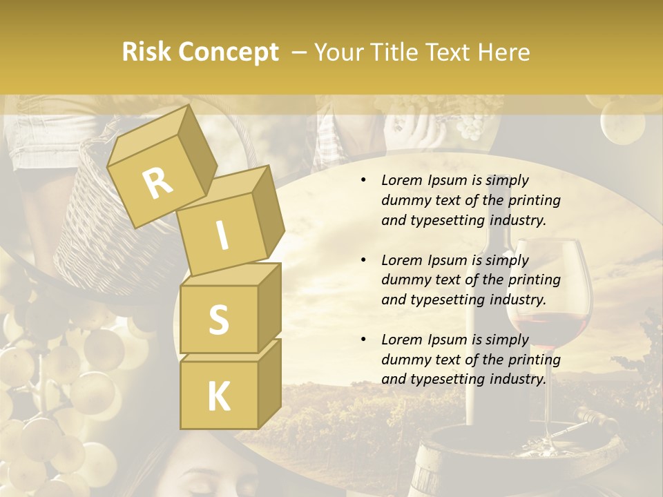 Peasant Red Wine Glass PowerPoint Template