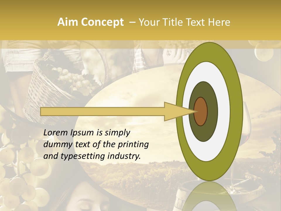 Peasant Red Wine Glass PowerPoint Template