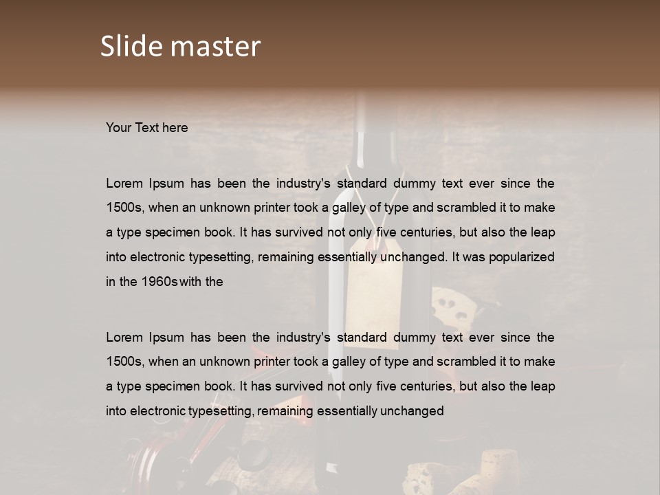 Merlot Wine Bottle Corks PowerPoint Template