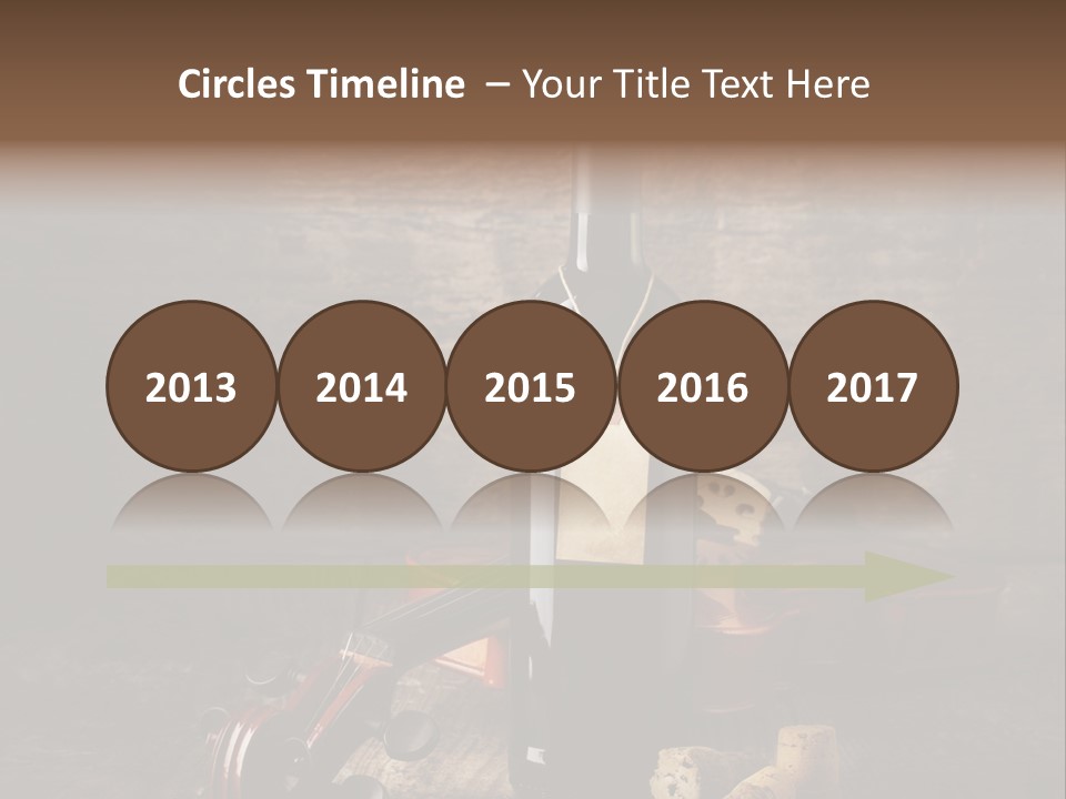 Merlot Wine Bottle Corks PowerPoint Template