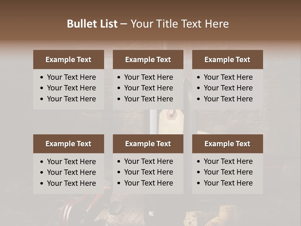 Merlot Wine Bottle Corks PowerPoint Template