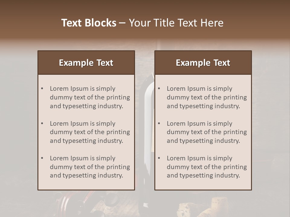 Merlot Wine Bottle Corks PowerPoint Template