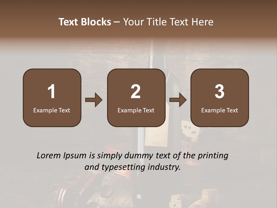 Merlot Wine Bottle Corks PowerPoint Template