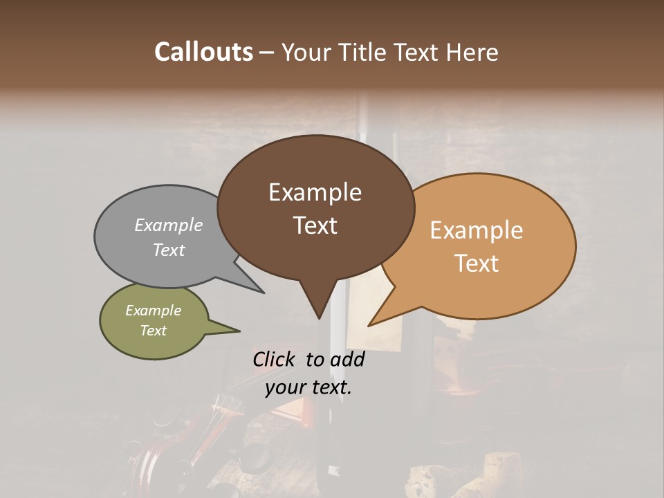 Merlot Wine Bottle Corks PowerPoint Template