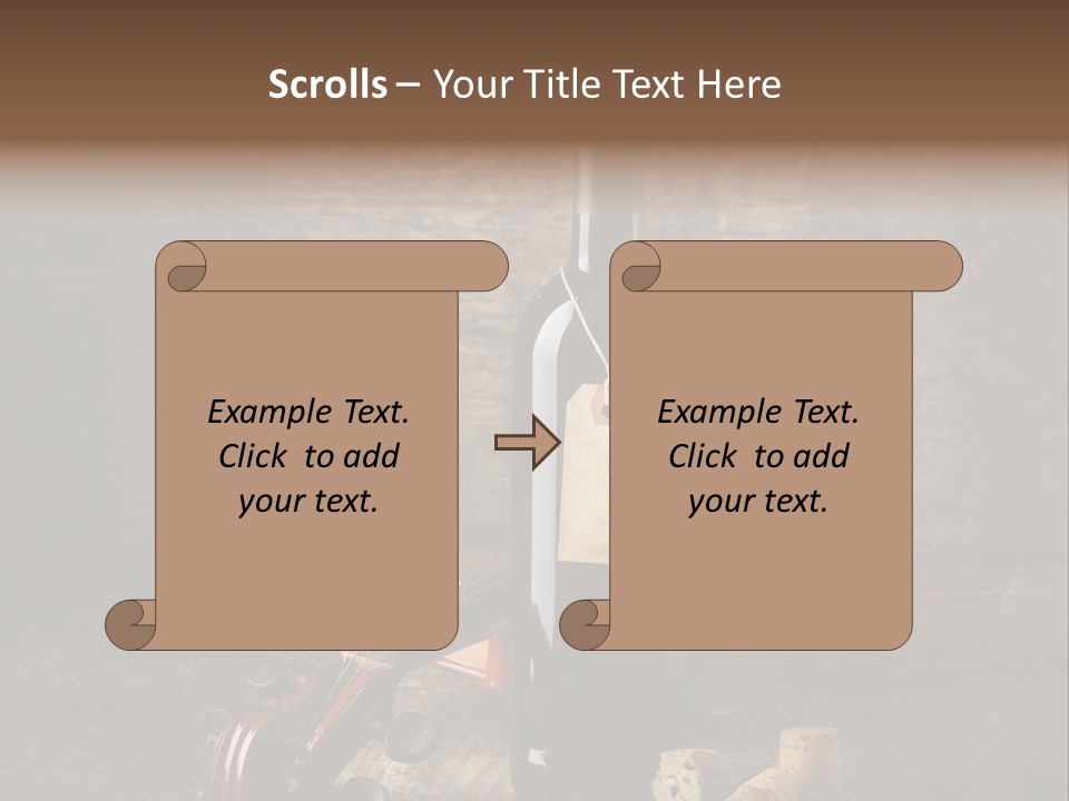 Merlot Wine Bottle Corks PowerPoint Template