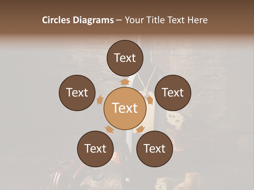 Merlot Wine Bottle Corks PowerPoint Template