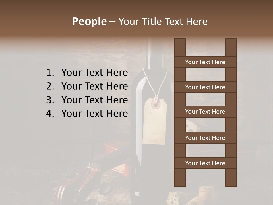 Merlot Wine Bottle Corks PowerPoint Template