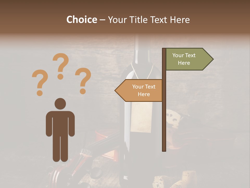 Merlot Wine Bottle Corks PowerPoint Template