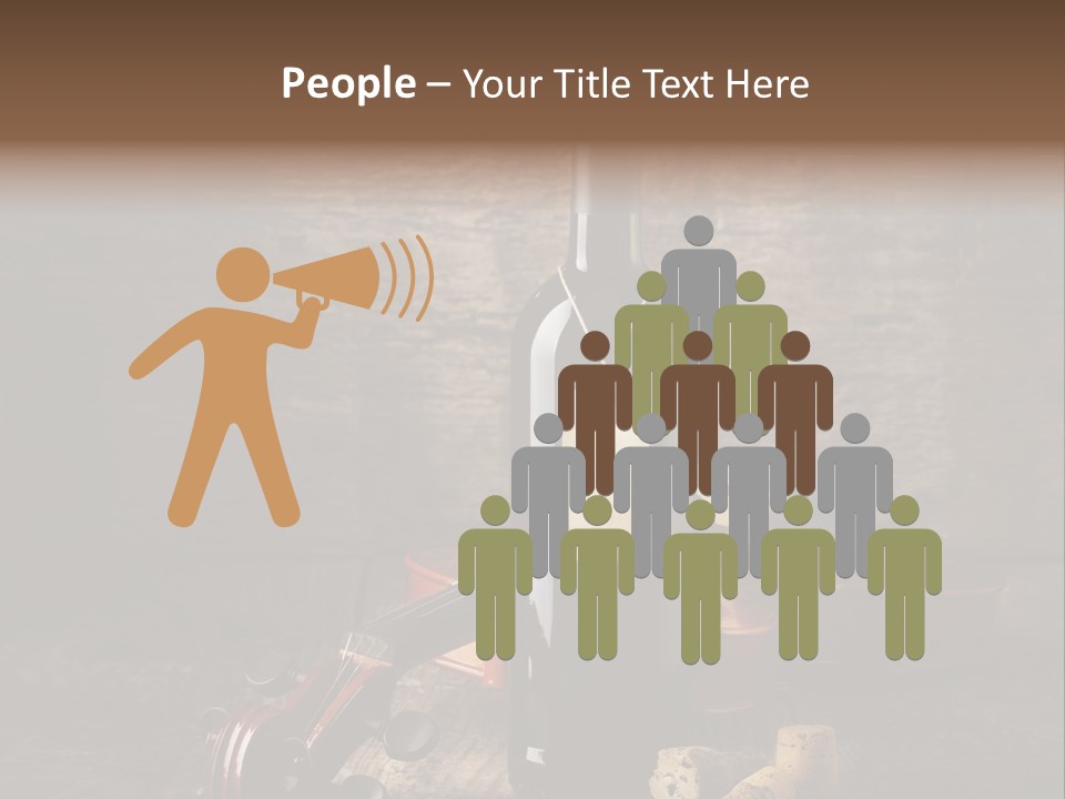 Merlot Wine Bottle Corks PowerPoint Template