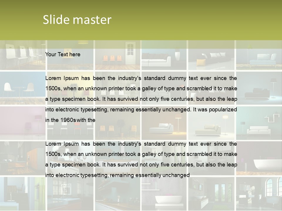 Leuchte Essen Zimmerpflanze PowerPoint Template