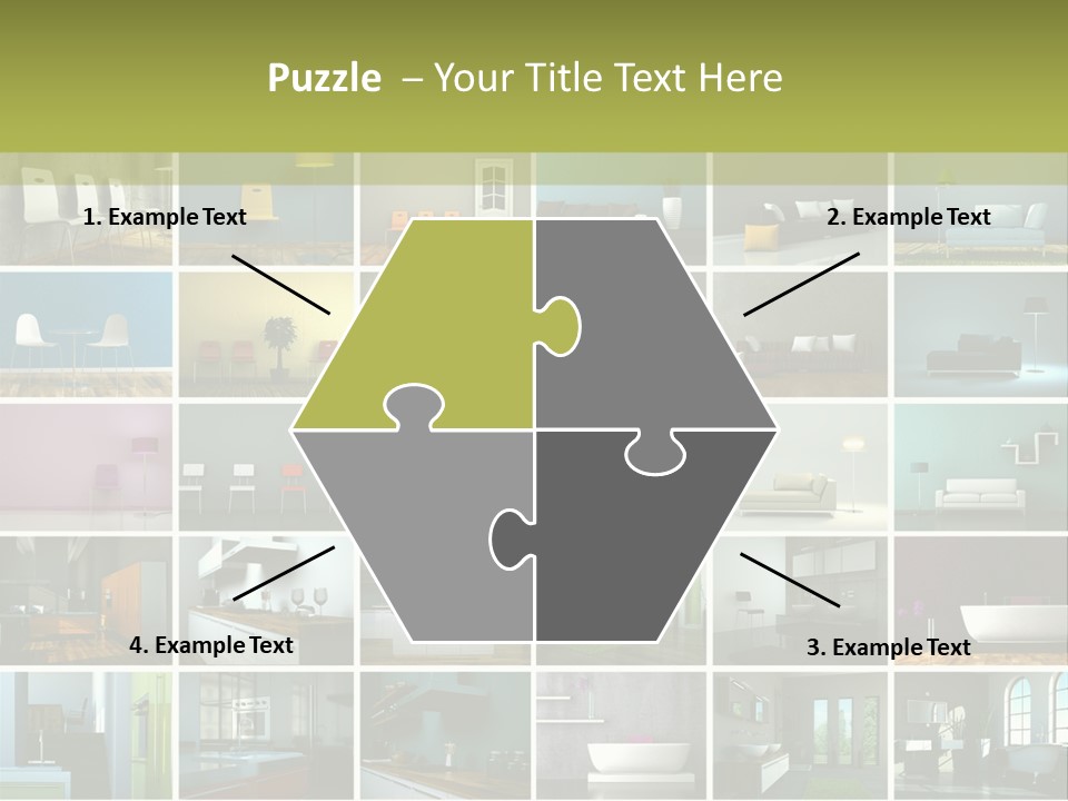 Leuchte Essen Zimmerpflanze PowerPoint Template