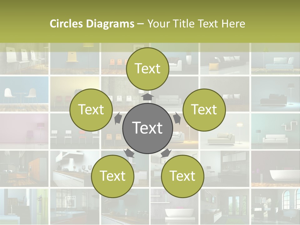 Leuchte Essen Zimmerpflanze PowerPoint Template