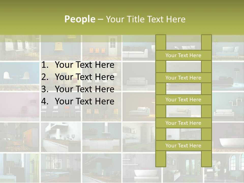 Leuchte Essen Zimmerpflanze PowerPoint Template