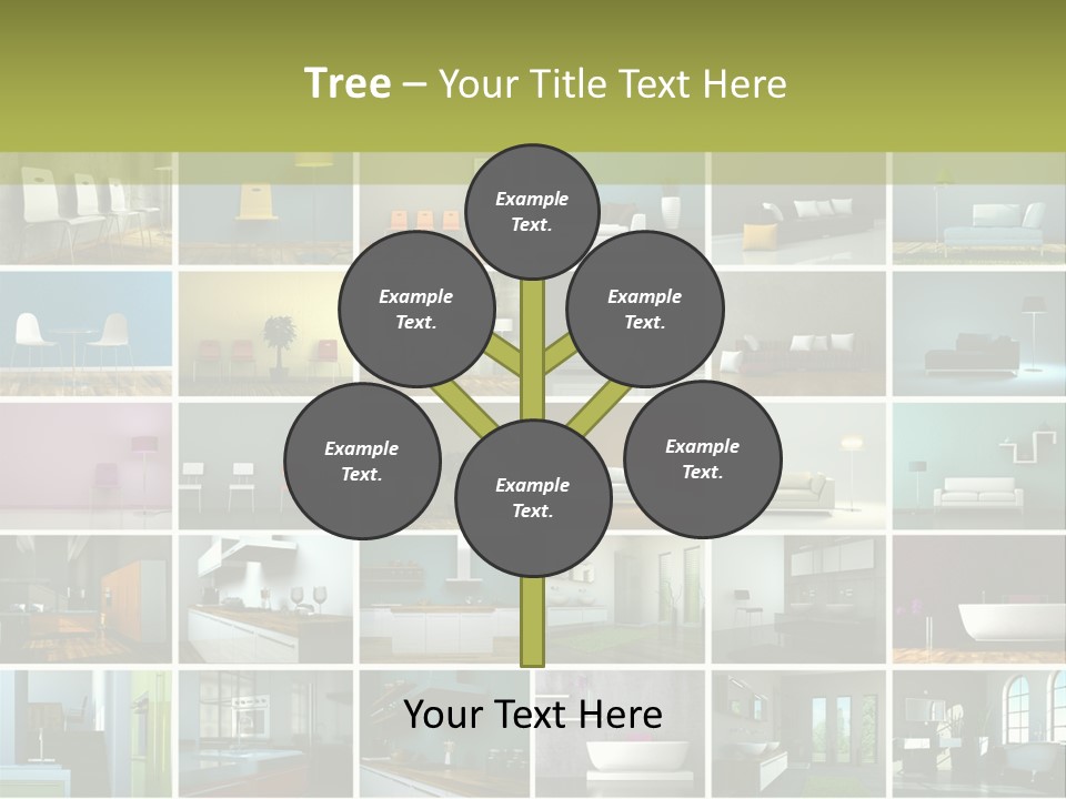 Leuchte Essen Zimmerpflanze PowerPoint Template