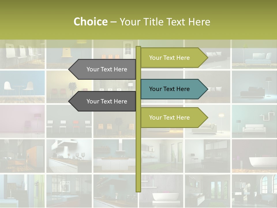 Leuchte Essen Zimmerpflanze PowerPoint Template