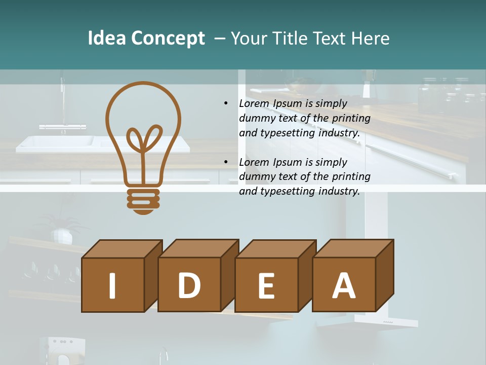 Schatten Architektur Koch PowerPoint Template